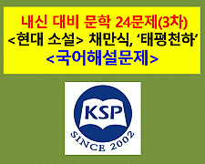 태평천하(채만식)-24문제(2015 지학사 문학 3차)
