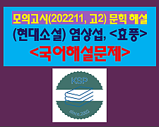 효풍(염상섭)-해설(202211, 고2 기출)
