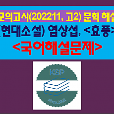 효풍(염상섭)-해설(202211, 고2 기출)
