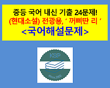 꺼삐딴 리(전광용)-내신 기출 24문제(2015 중등 국어 3-2 천재 박영목)