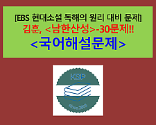 남한산성(김훈)-30문제(EBS 현대 소설 독해의 원리 대비)