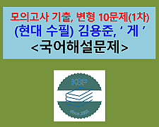 게(김용준)-문제 모음 10제(1차)